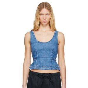 RAG & BONE Blue Featherweight Denim Top
